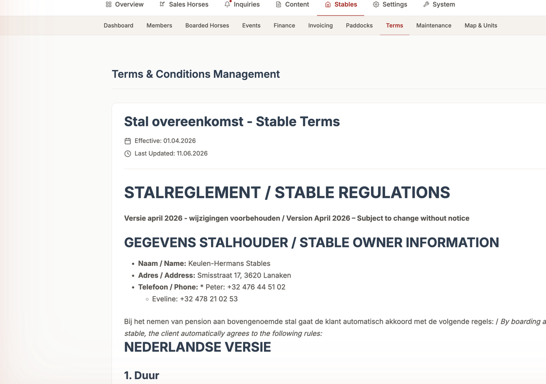 Stable Terms & Conditions